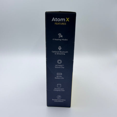 New Audien Hearing Atom X Rechargeable OTC In-Ear Hearing Aids ATOMX
