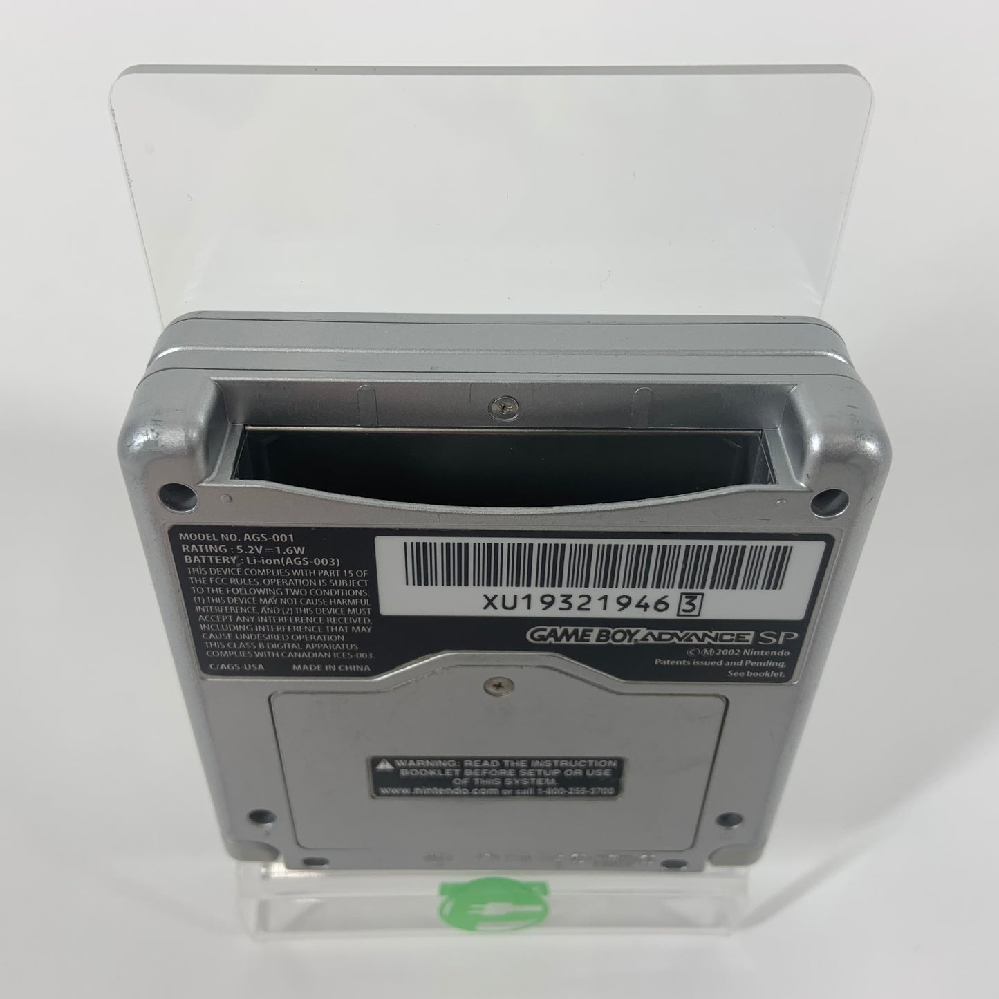 Nintendo Game Boy Advance SP Handheld Game Console AGS-001 Ice White