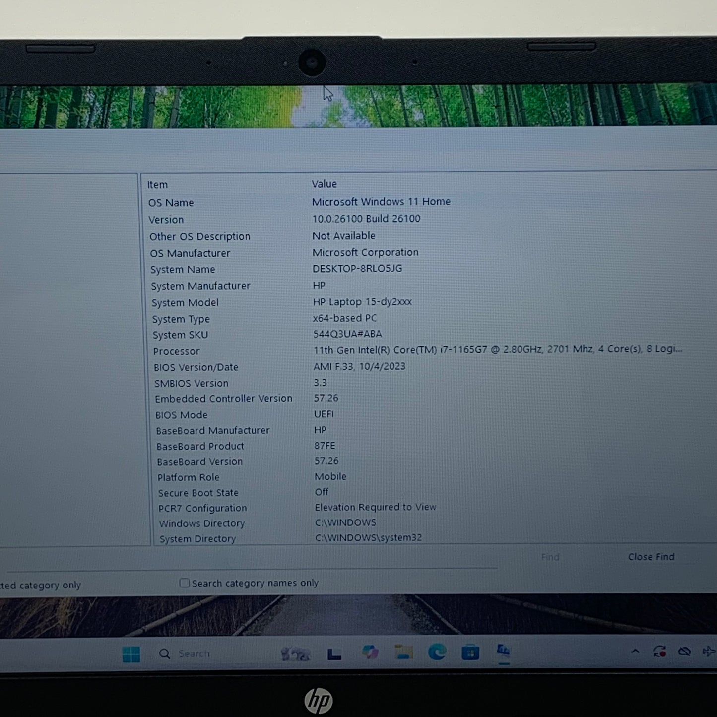 HP Laptop 15-dy2033nr 15.6" i7-1165G7 2.8GHz 8GB RAM 256GB SSD