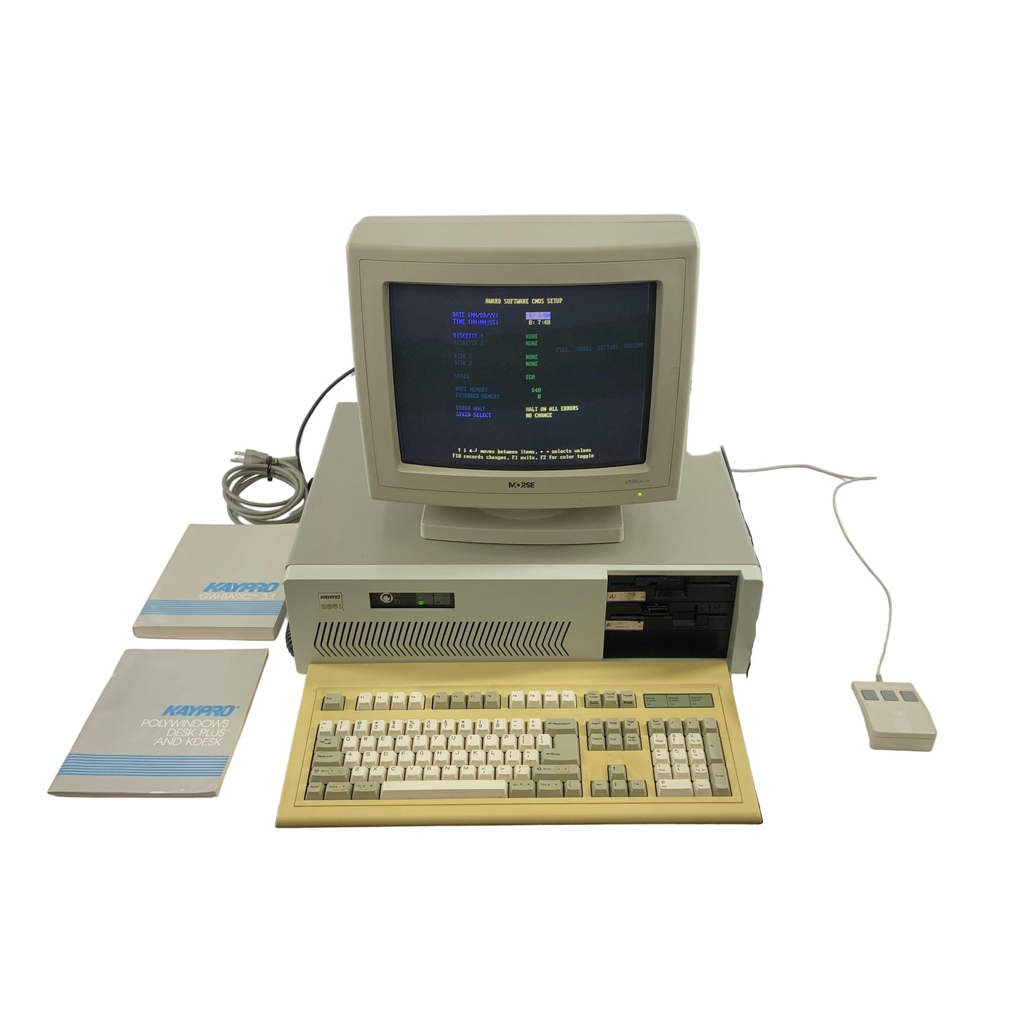 Vintage Kaypro 286i Desktop Computer with Monitor RARE TESTED