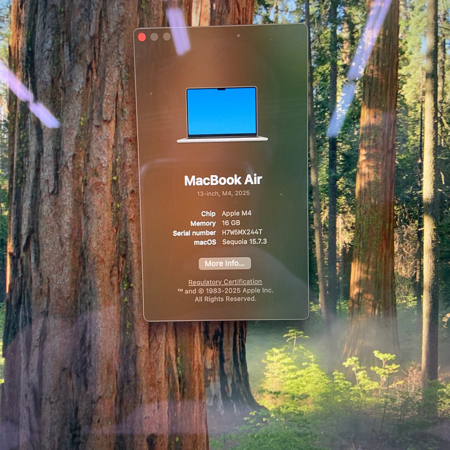 2025 Apple MacBook Air 15" M4 10 Core 4.5GHz 16GB RAM 512GB SSD MW103LL/A MINT 