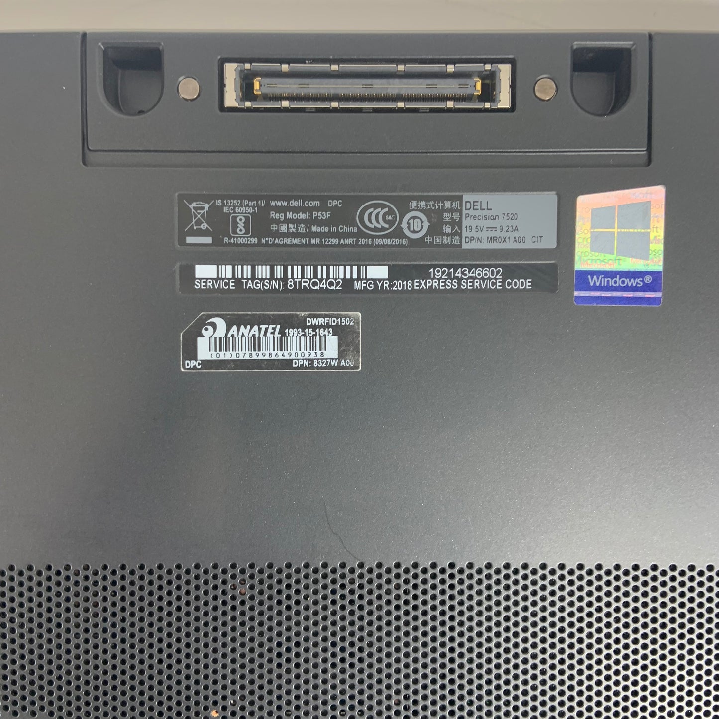 Dell Precision 7520 15.6" i7-7700HQ 16GB RAM 512GB SSD Nvidia Quadro M1200