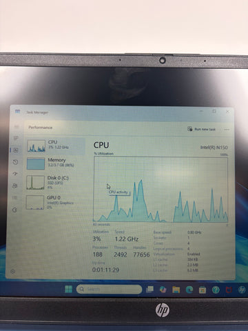 HP Laptop EP2012WM 14" N150 1.0GHz 4GB RAM 128GB SSD
