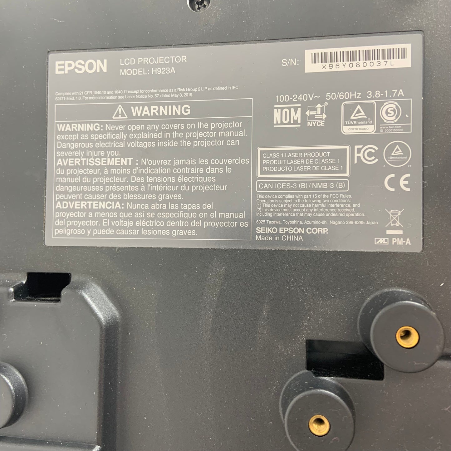 Epson PowerLite 805F 3LCD 1080p 5,000 Lumens Ultra Short Throw Laser Projector