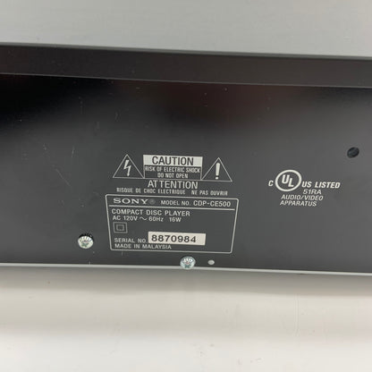 Sony Compact Disc Player CDP-CE500