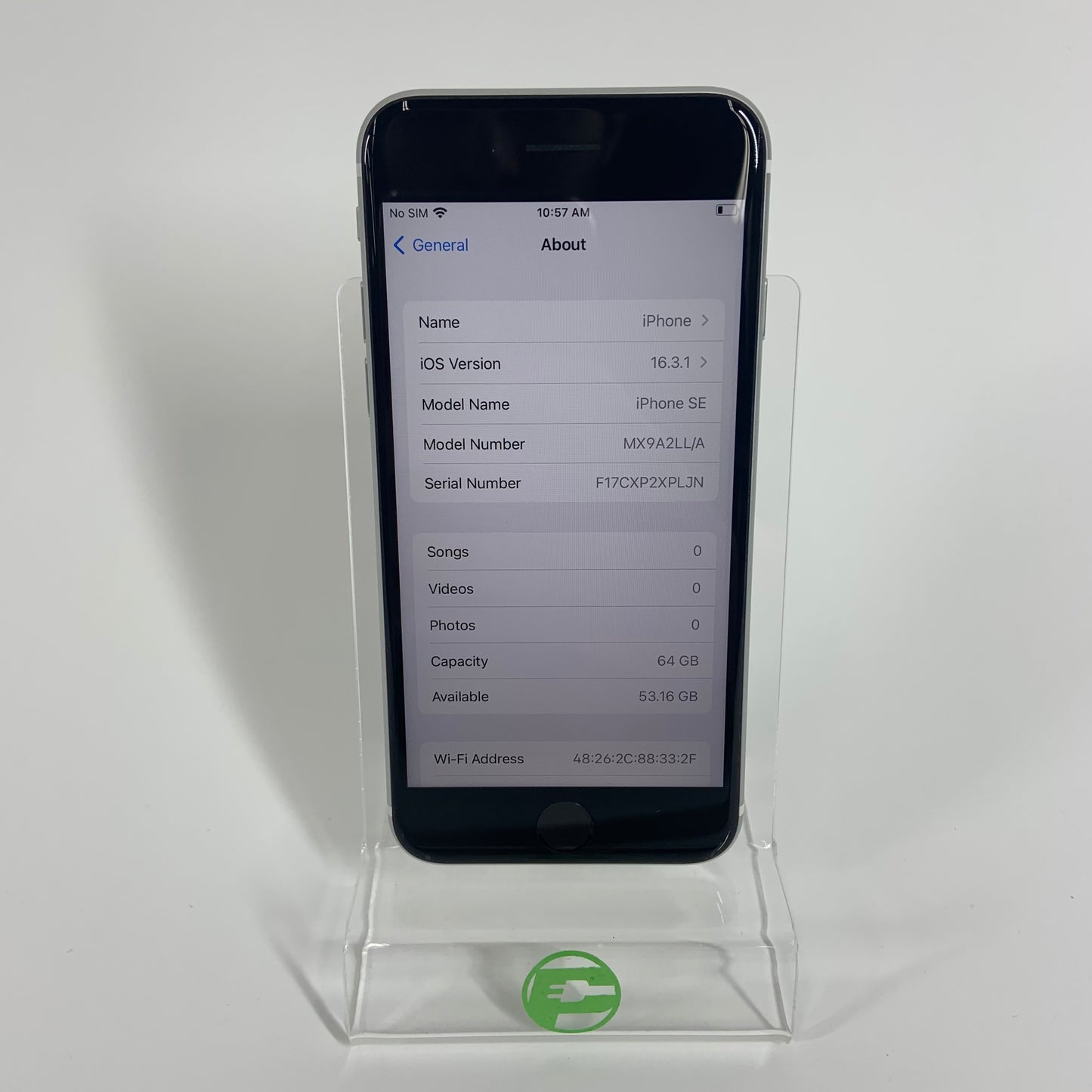 Unlocked Apple iPhone SE 2nd Gen 64GB White MX9A2LL/A