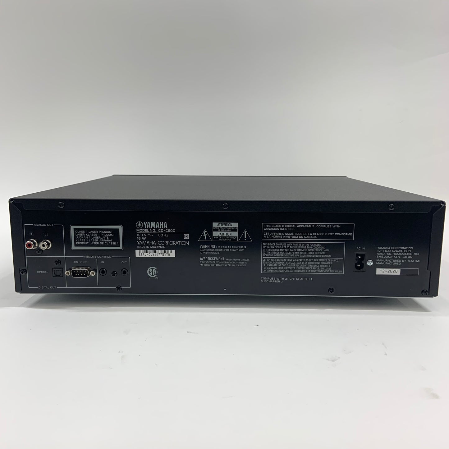 Yamaha CD-C600 Natural Sound Compact Disc Changer