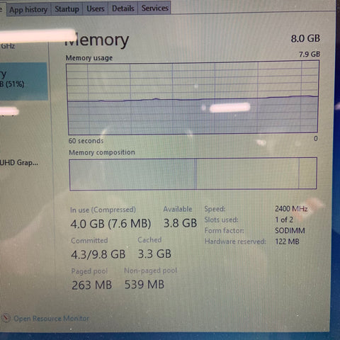 Dell Inspiron P75F 15.6" i3-8145u 2.1GHz 8GB RAM 128GB SSD