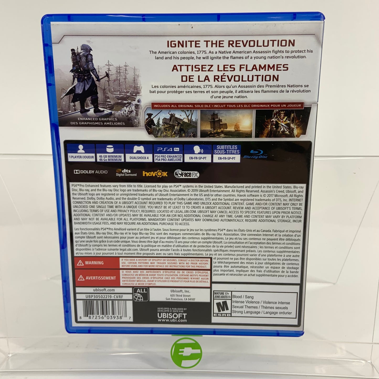 Assassin's Creed III Remastered (Sony PlayStation 4 PS4, 2019)