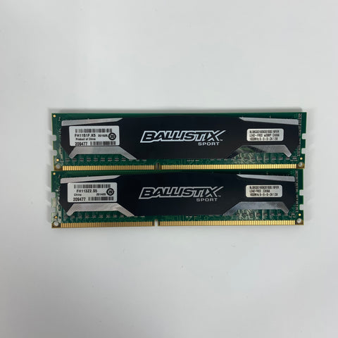 Crucial Ballistix 16GB (2x8GB) RAM DDR3 1600MHz BLS8G3D1609DS1S00