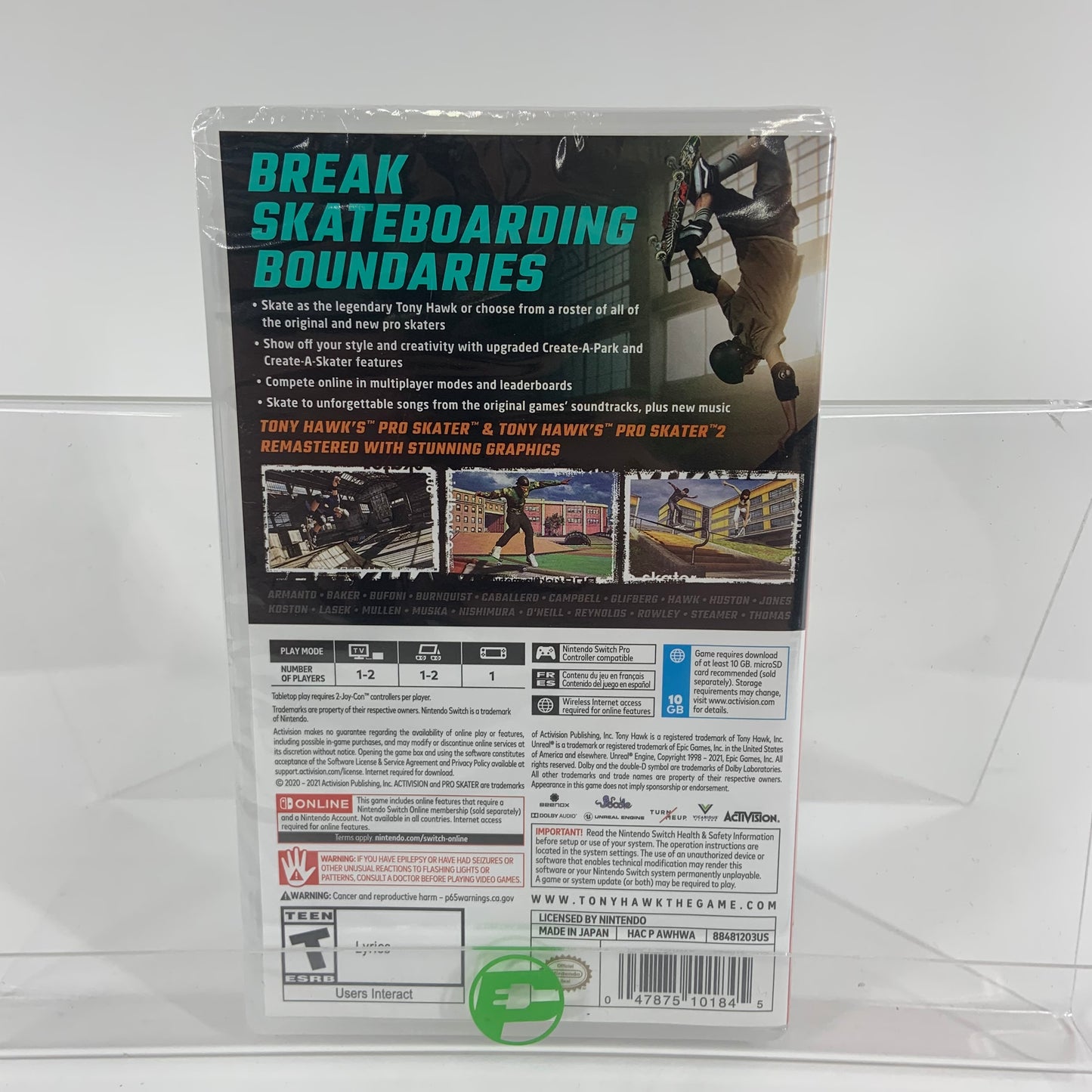 New Tony Hawk's Pro Skater 1+2 (Nintendo Switch, 2021)