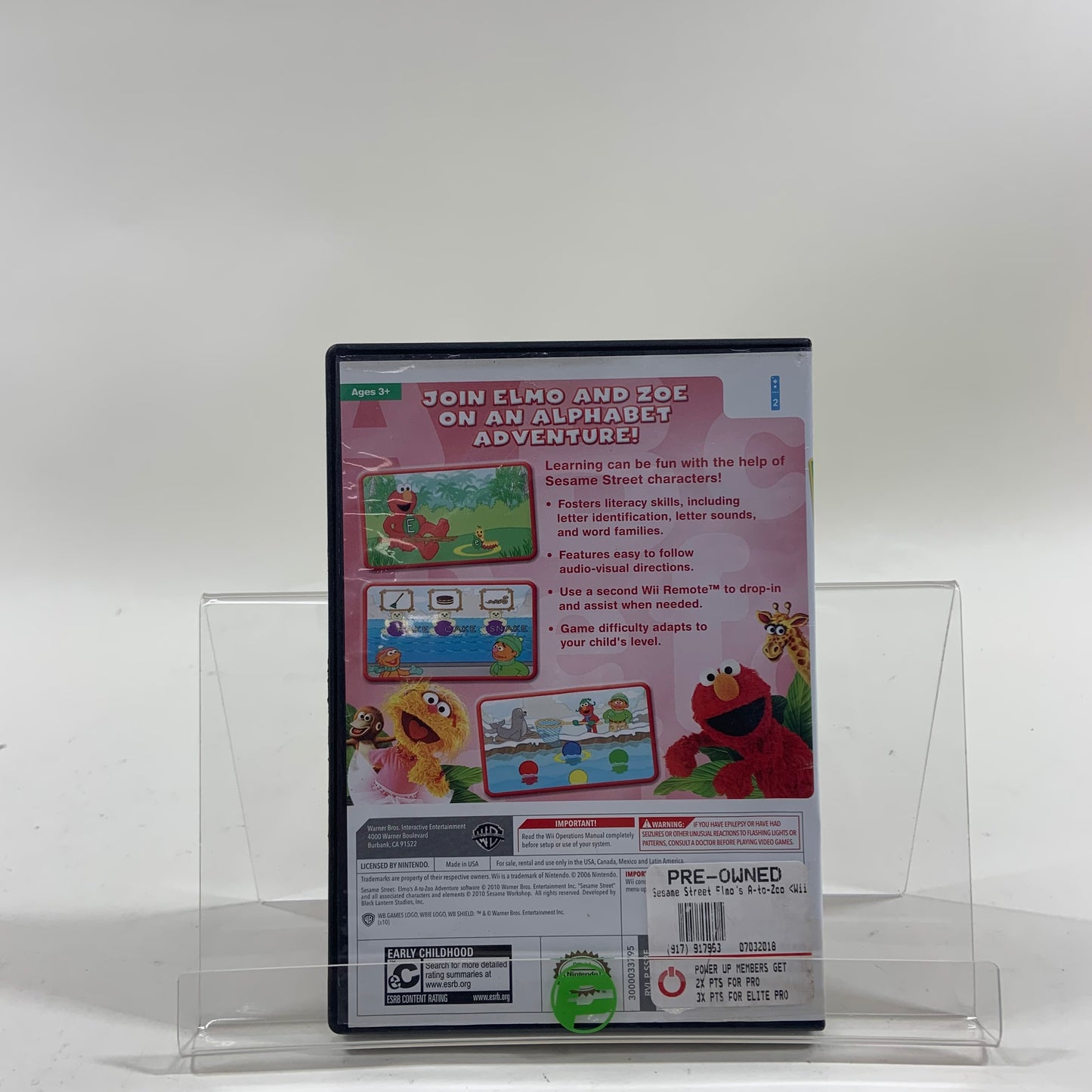 Sesame Street: Elmo's A-To-Zoo Adventure  (Nintendo Wii,  2010)