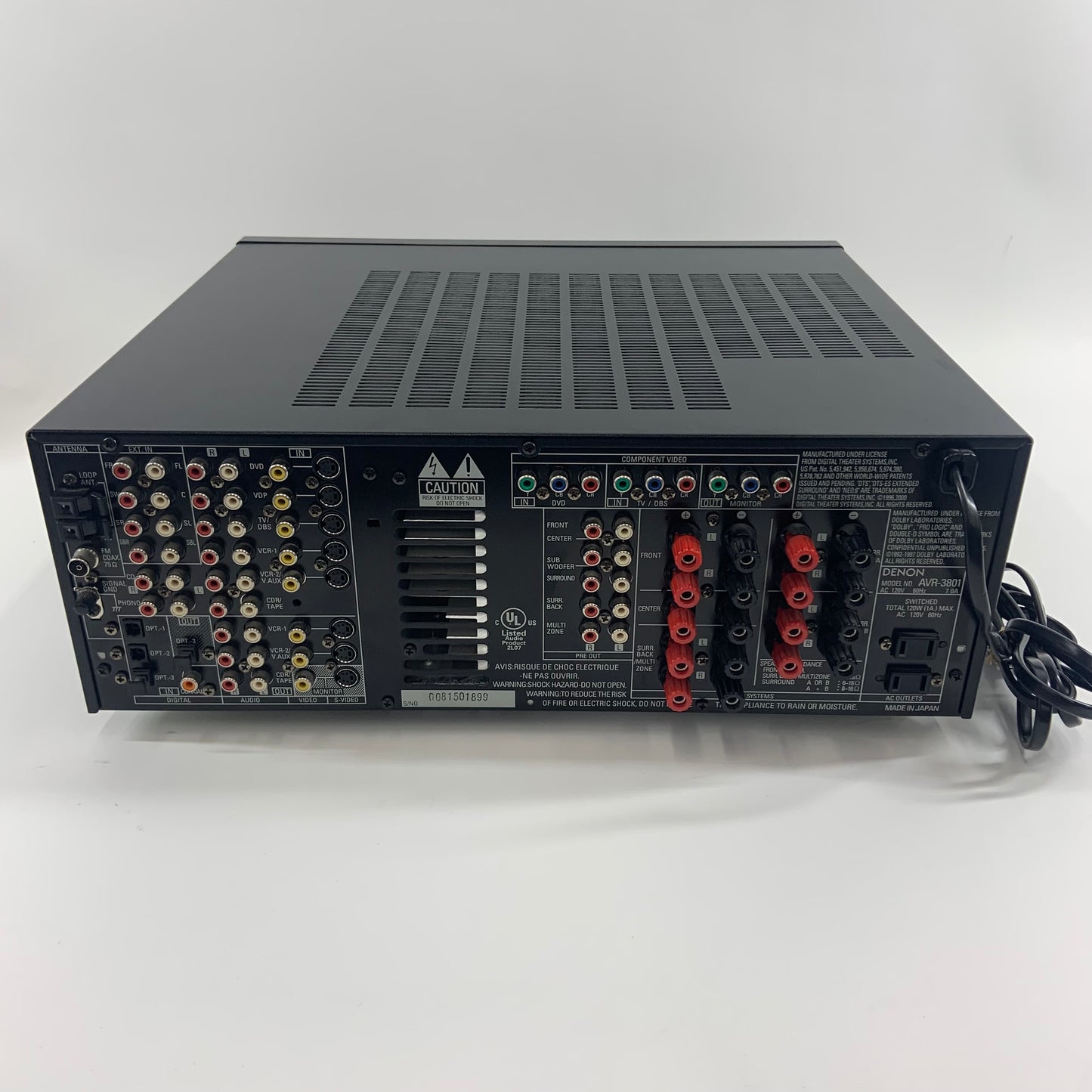 Denon AVR-3801 Precision Audio Component AV Surround Receiver