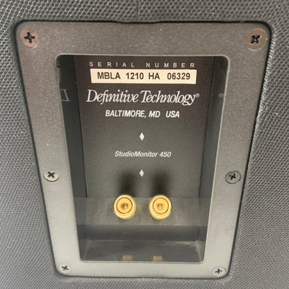 Definitive Technology StudioMonitor 450 Bookshelf Speakers Black High-Gloss PAIR