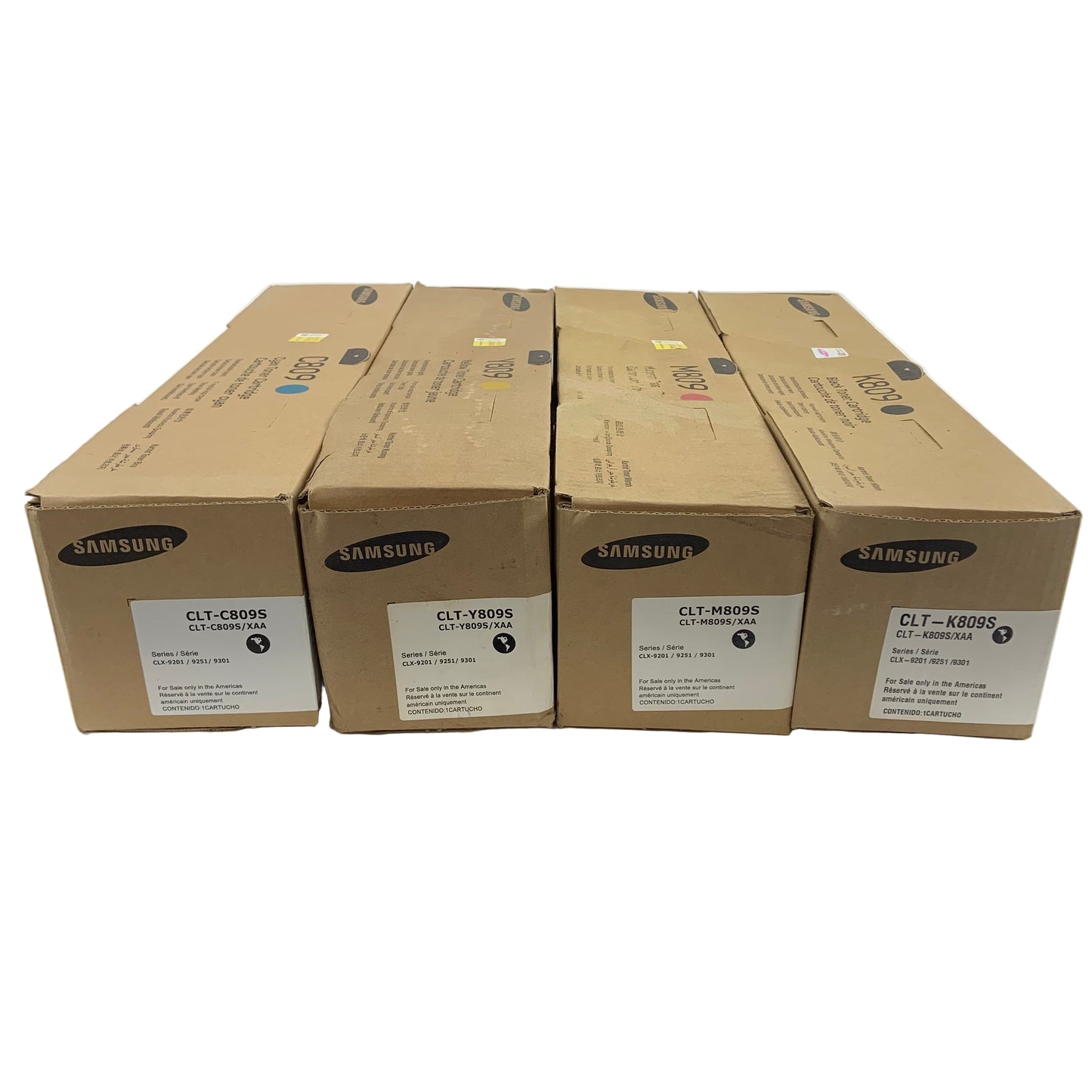 New Set of Samsung CLT-C809S, K809S, Y809S, M809S Toner Cartridges