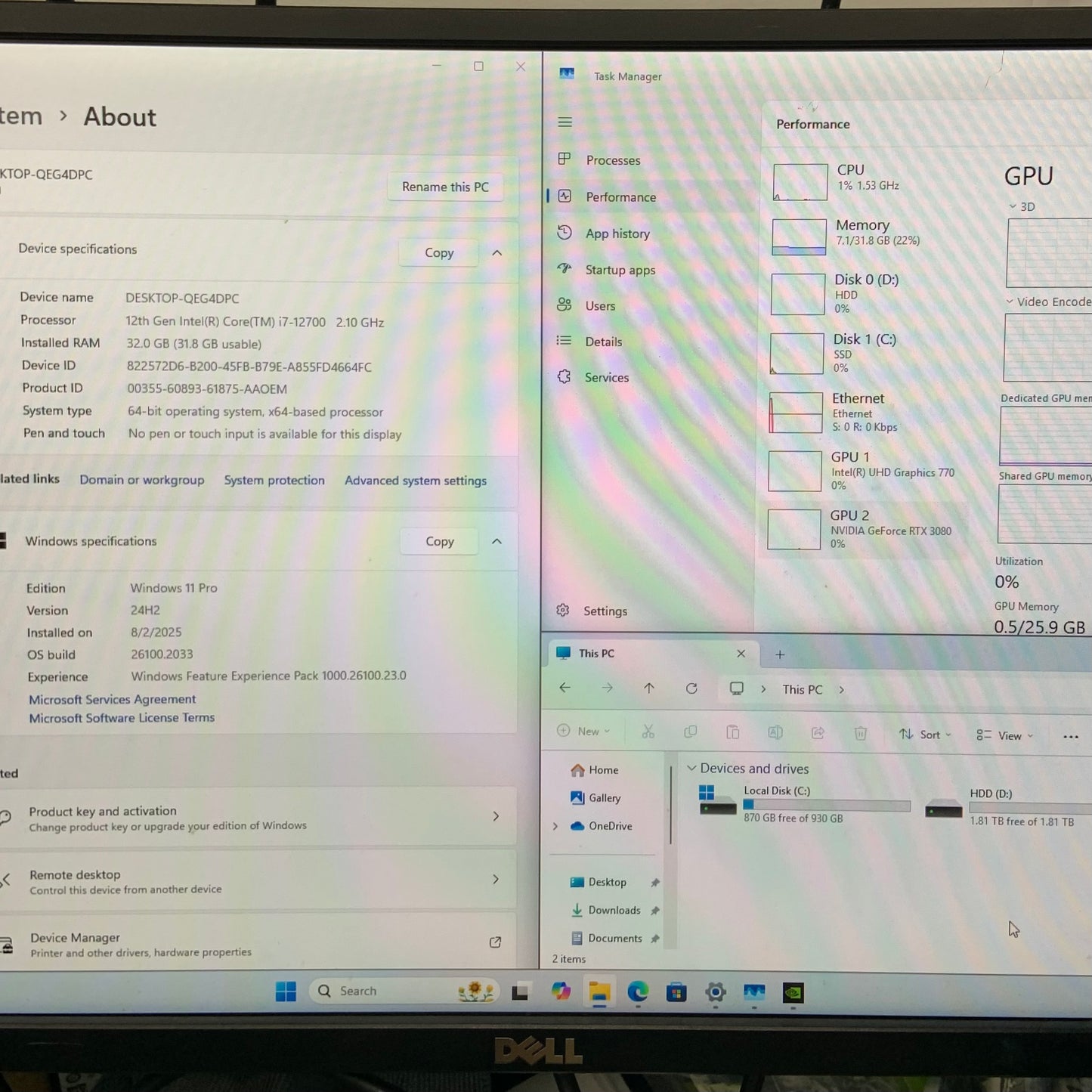 LIAN LI White RGB RTX 3080 Overclocked 32GB DDR5 3TB Storage i7-12700 NVIDIA PC