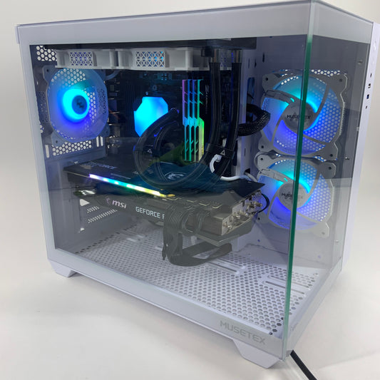 White LC AMD Ryzen 7 5800X3D 2TB Storage 32GB RAM RTX 3080 Ti 12GB RGB Gaming PC