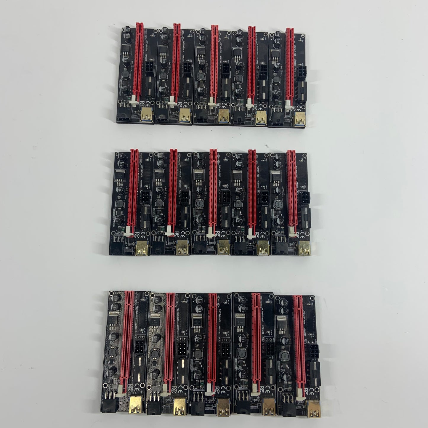 15x GPU Risers PCE164P-N08 USB 3.0 PCI-E 1X to 16X VER009S
