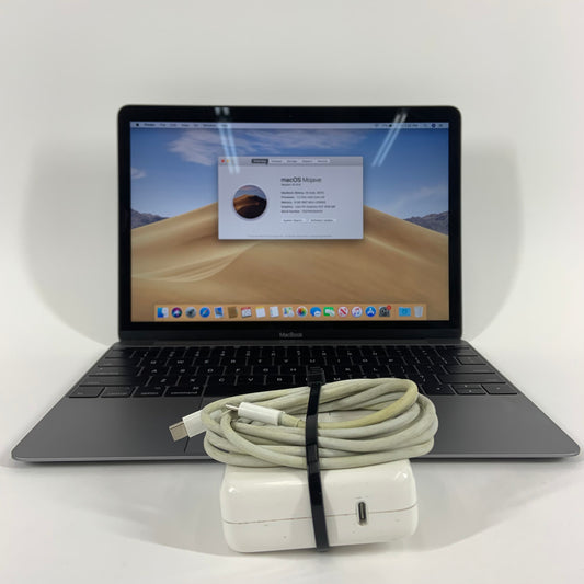 2015 Apple MacBook 12" Intel m3 1.2GHz 8GB RAM 256GB SSD Space Gray MF839LL/A