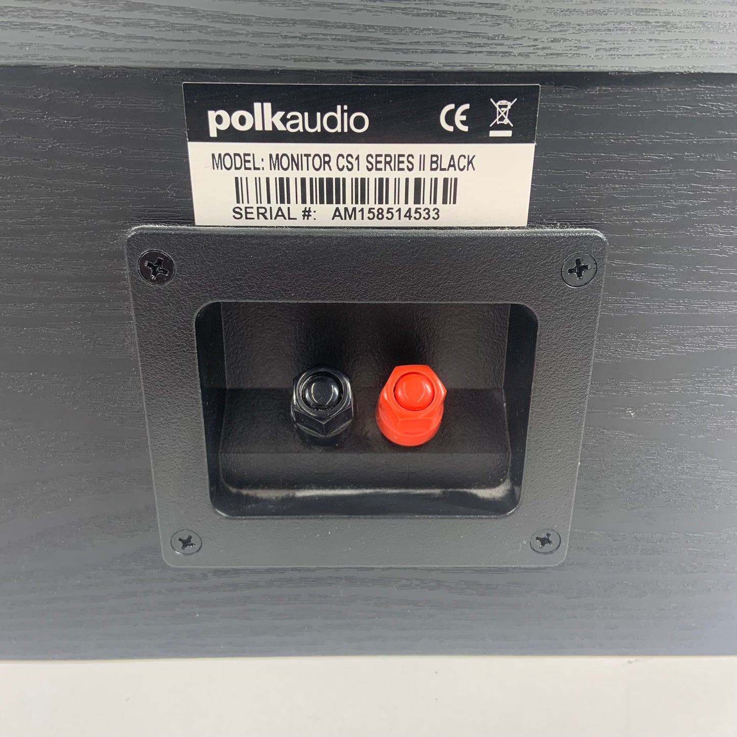 Polk Audio Monitor CS1 Series II Black Center Speaker