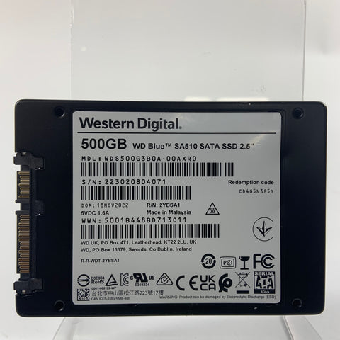 Western Digital WD 2.5" WD Blue SA510 500GB SATA III 6Gbps SSD 2YBSA1