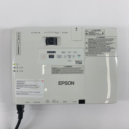 Epson POWERLITE 1776W 1280 x 800 WXGA 3,000 Lumens LCD Projector H476A