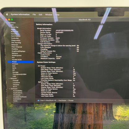 2025 Apple MacBook Air 15" M4 10 Core 4.5GHz 16GB RAM 512GB SSD MW103LL/A MINT 