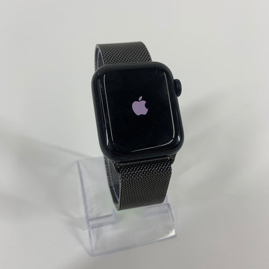 GPS Only Apple Watch SE 2nd Gen 40MM Midnight Aluminum Stainless Milanese Loop
