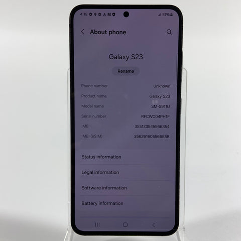 T-Mobile Samsung Galaxy S23 8GB RAM 128GB SM-S911U Phantom Black