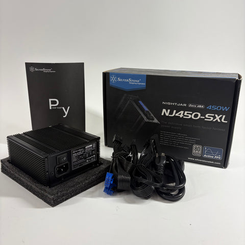 Silverstone NIGHTJAR 450W NJ450-SXL Fully Modular SFF PSU with ATX & PCIE Cables