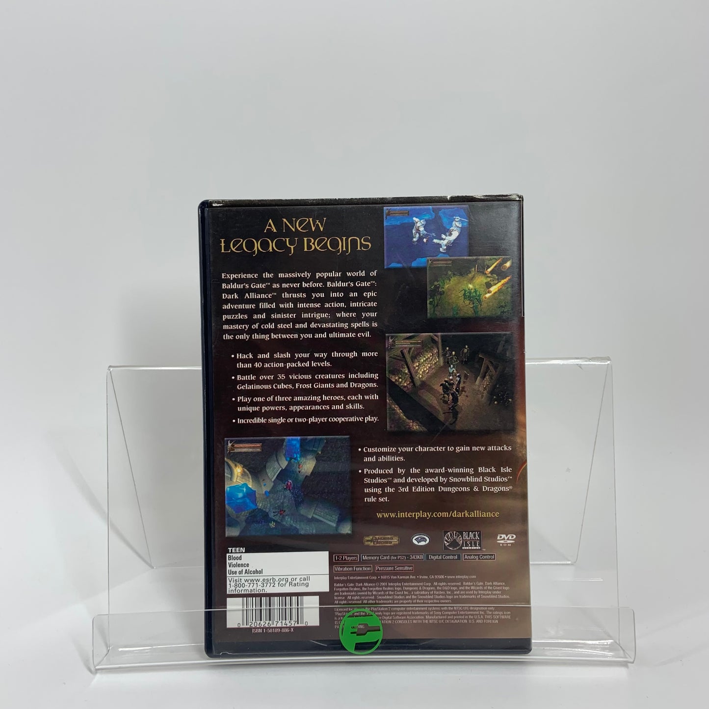 Baldur's Gate Dark Alliance (Sony PlayStation 2 PS2, 2001)