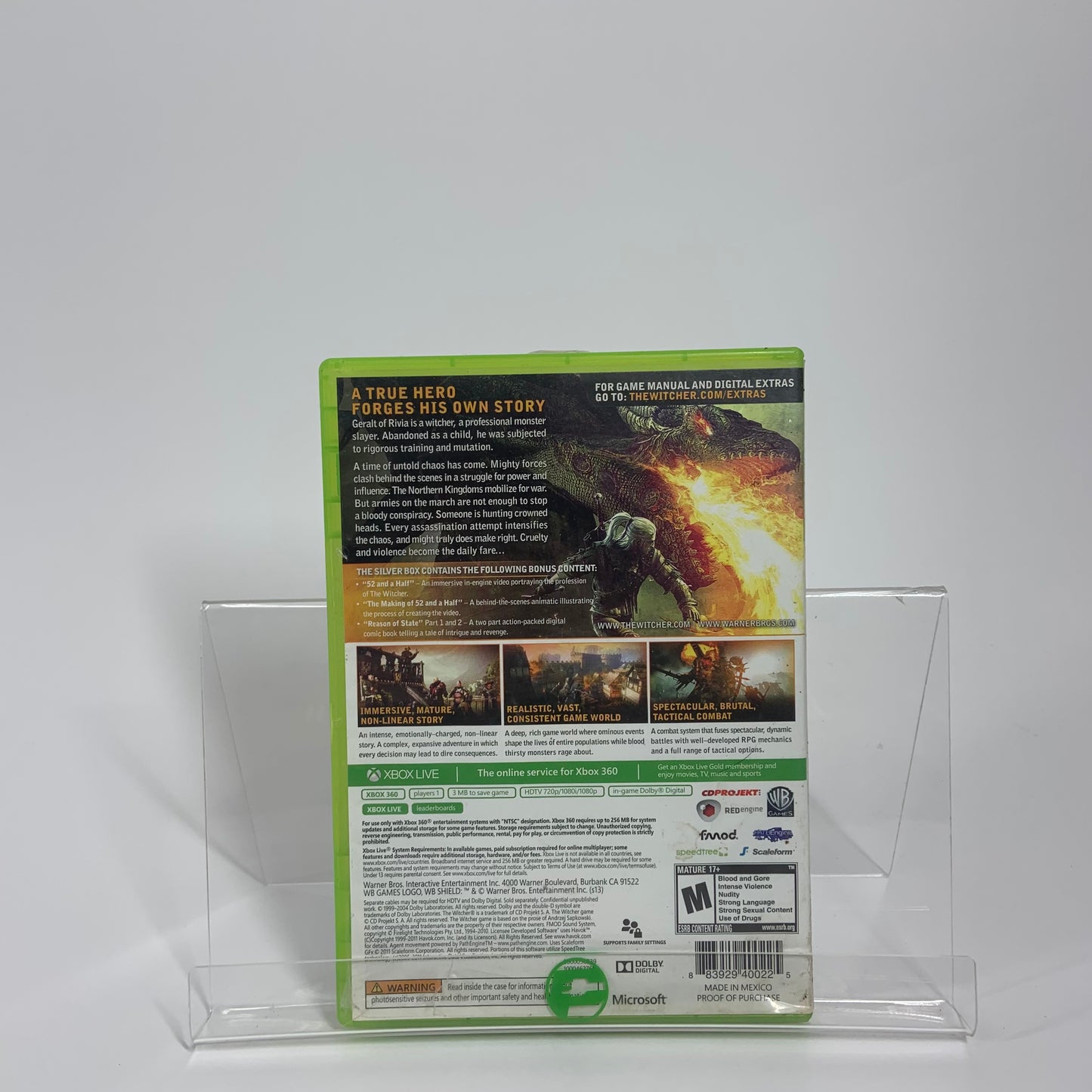 Witcher 2 Assassins of Kings Enhanced Edition [Silver Box] (Microsoft Xbox 360)