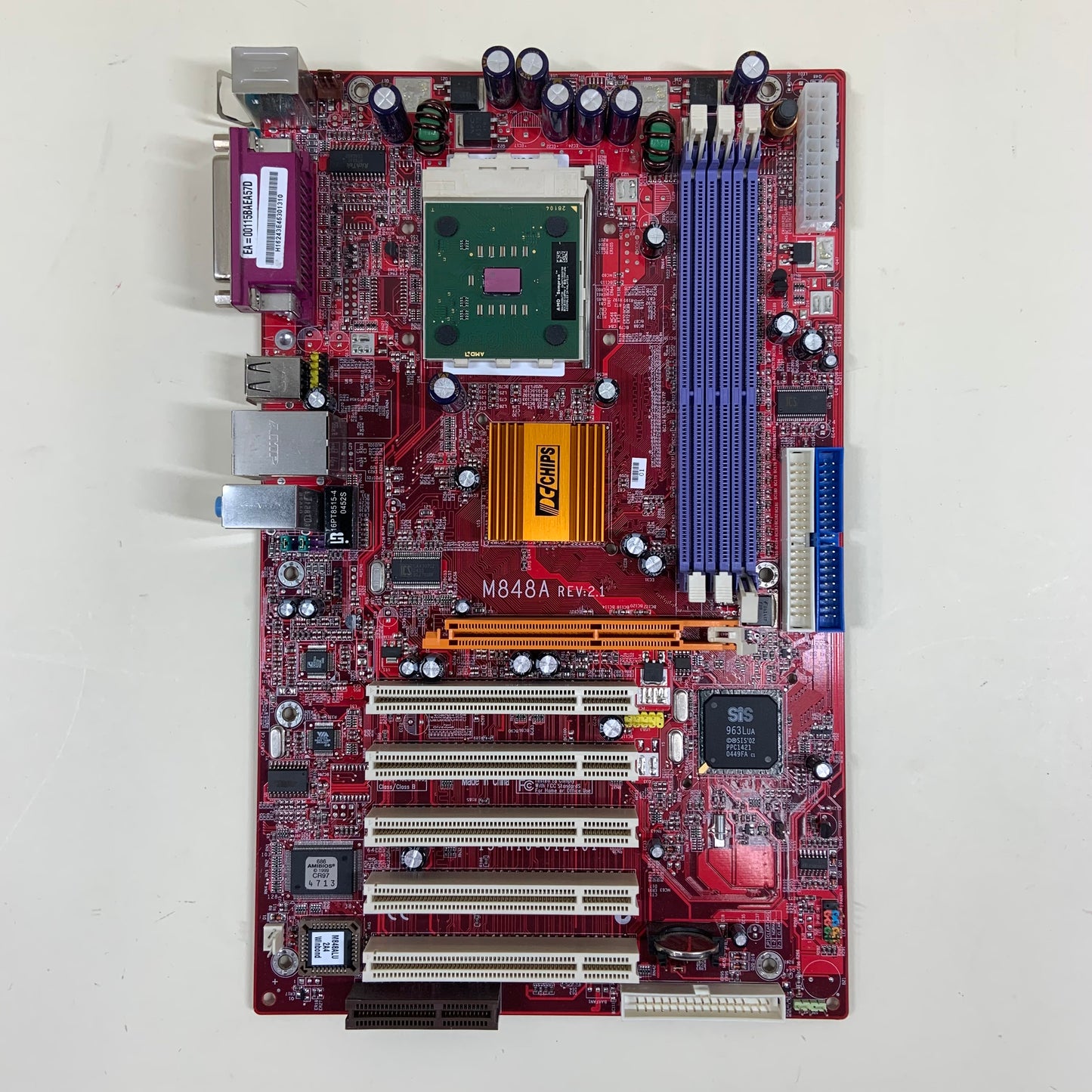 PCChips M848A AMD 462(A) ATX Motherboard with AMD Sempron SDA2500DUT30