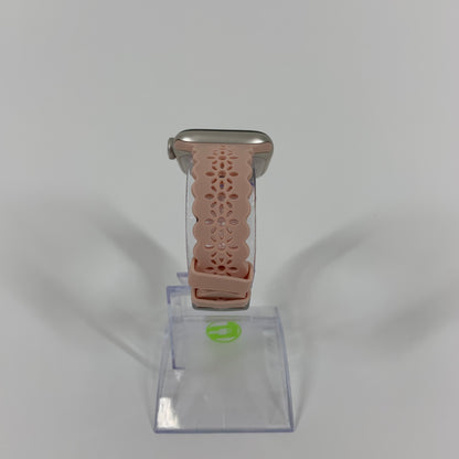 Unlocked Apple Watch SE 2nd Gen 40MM Silver Aluminum Pink Aftermarket Band