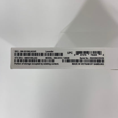 NEW SEALED WiFi Only Samsung Galaxy Tab S9 FE 10.9" 128GB Lavender SM-X510