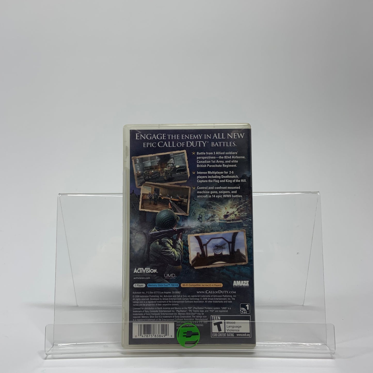Call of Duty Roads to Victory (Sony PlayStation Portable PSP, 2007)