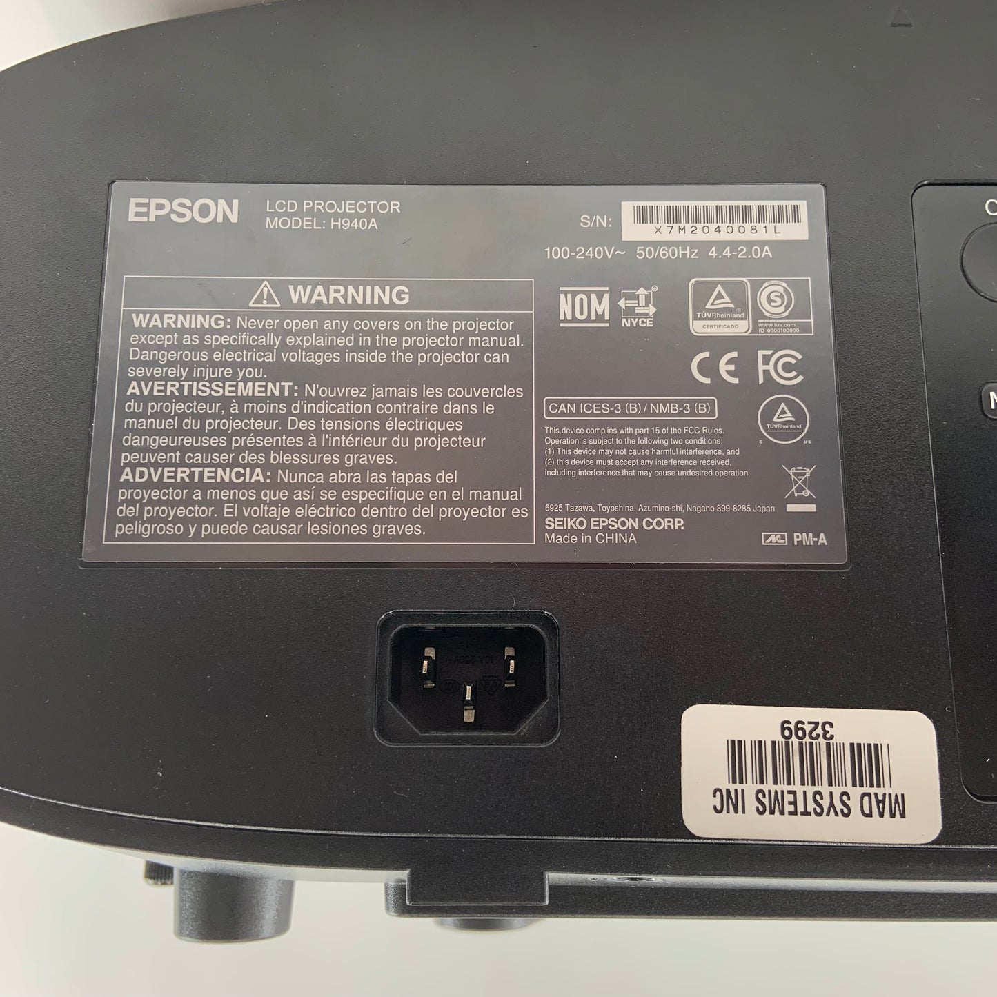 New Epson Pro L1075UNL WUXGA 3LCD Laser Venue Projector with 4K Enhancement