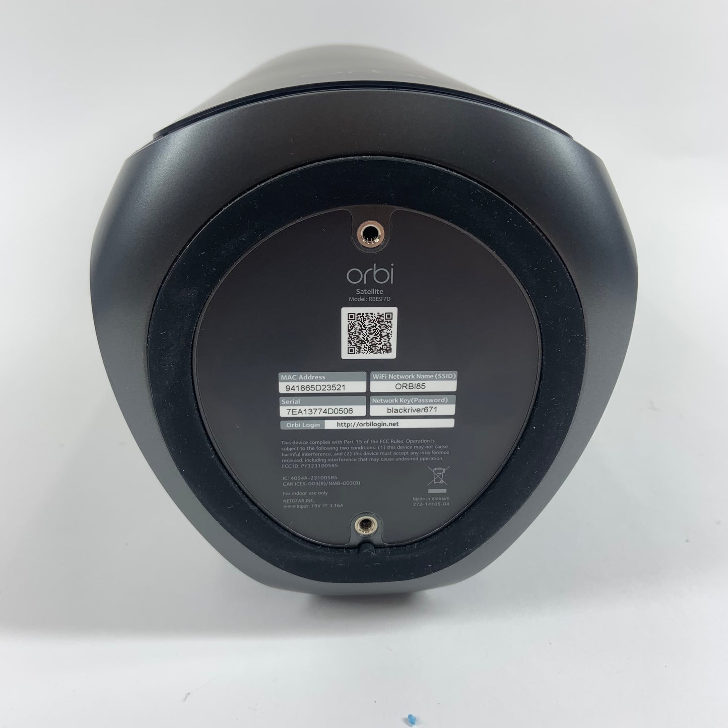 NETGEAR Orbi RBE970 Quad Band WiFi 7 AddOn Mesh Network 10G Internet 970 Black