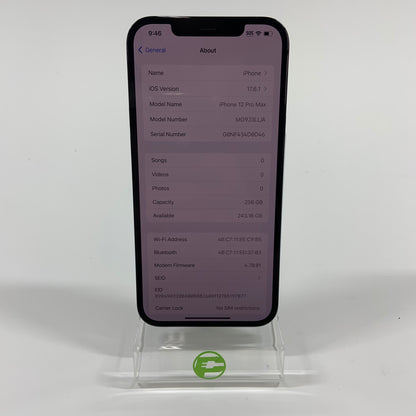 Unlocked Apple iPhone 12 Pro Max 256GB BLUE MG9J3LL/A