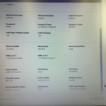 Dell Latitude 5531 15.6" i7-12800H 16GB RAM 256GB SSD GeForce MX550 WIN 11 PRO