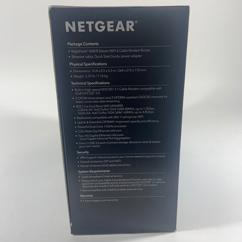 Net Gear Night Hawk AX8 