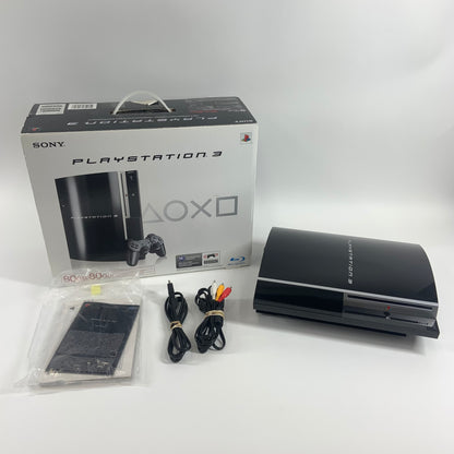 Sony PlayStation 3 Fat PS3 80GB Black Console Gaming System CECHK01 with Box TESTED