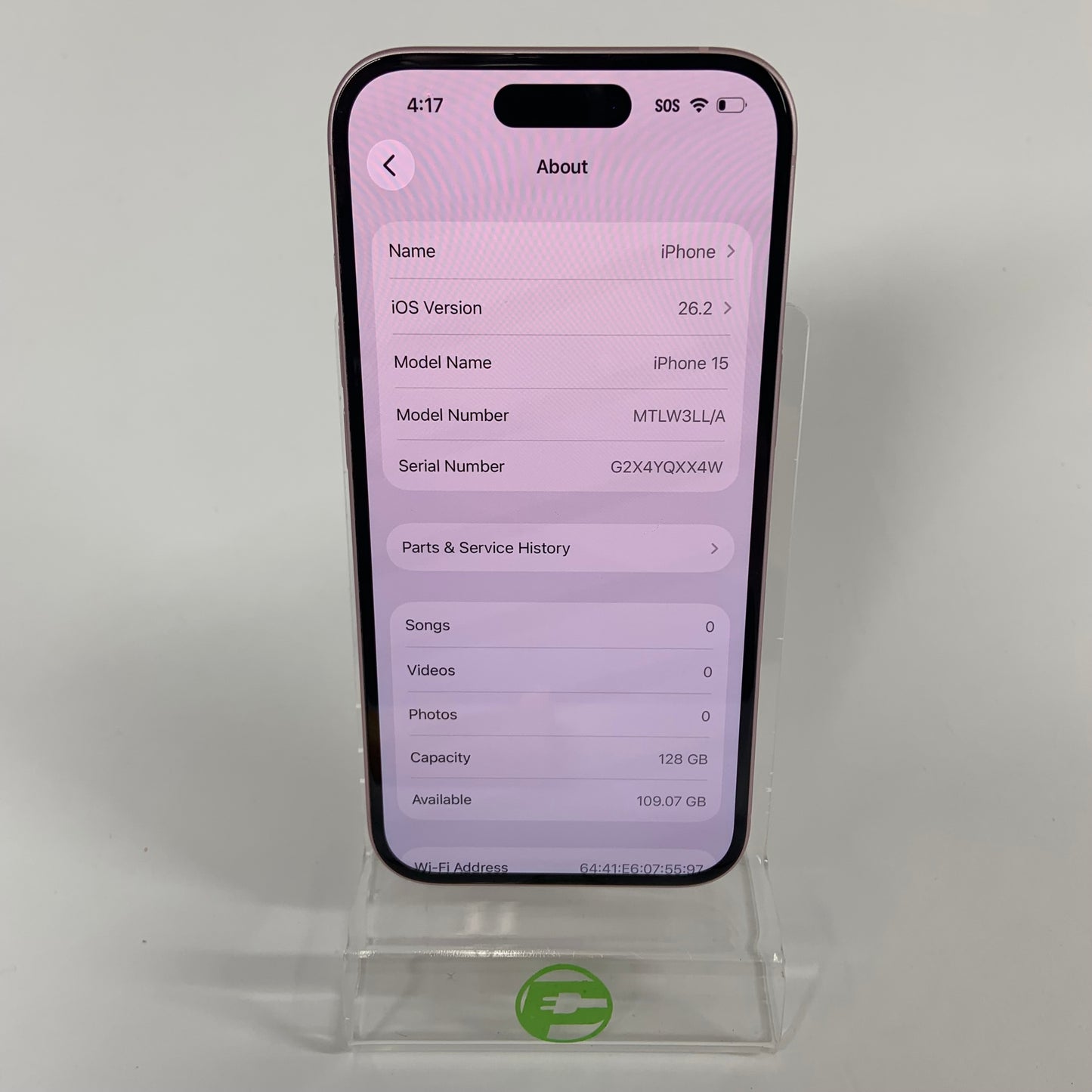 Factory Unlocked Apple iPhone 15 128GB Pink MTLW3LL/A