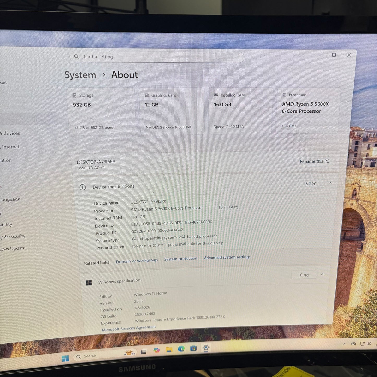 SkyTech ARCH Ryzen 5600X 3.70GHz 16GB RAM 1TB SSD GeForce RTX 3060 12 GB VRAM