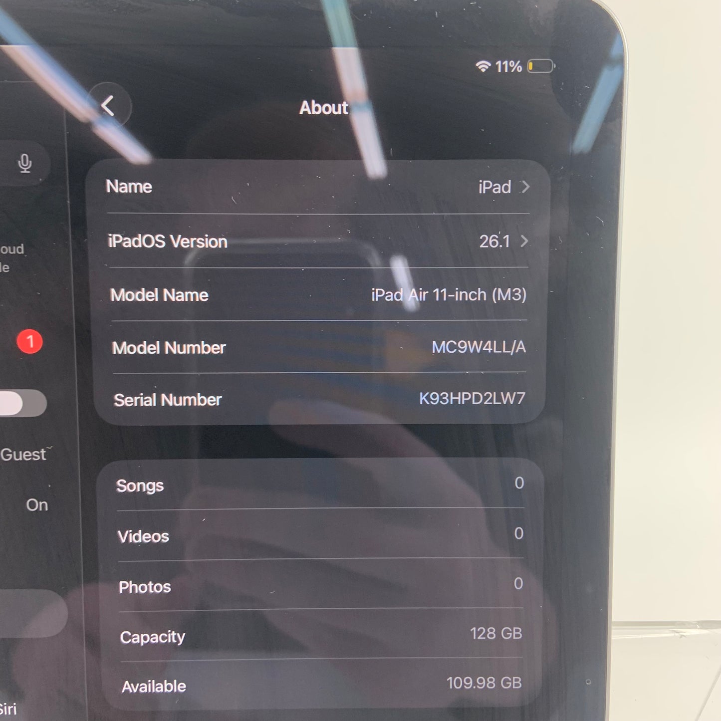 WiFi Only Apple iPad Air 11" M3 128GB Space Gray MC9W4LL/A