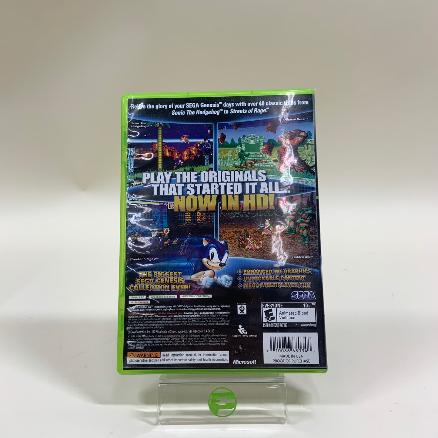 Sonic's Ultimate Genesis Collection (Microsoft Xbox 360, 2009)