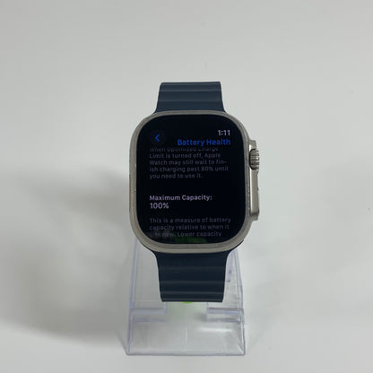 Unlocked Apple Watch Ultra 2 49MM Blue Titanium Blue Ocean Band MREG3LL/A