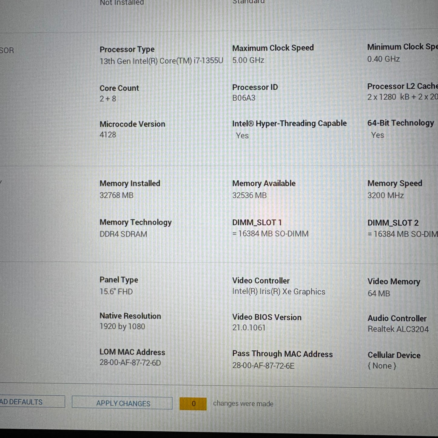 Dell Latitude 3540 15.6" i7-1355U 1.7GHz 32GB RAM 1TB SSD WIN 11 PRO