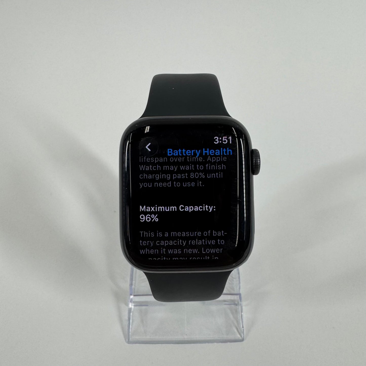 GPS Only Apple Watch Series 6 44MM Space Gray Aluminum Black Sport Band