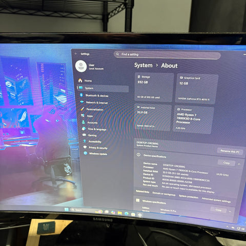 Montech HS02 7800X3D 4.20GHz 32GB DDR5 RAM 3TB Storage Gigabyte 4070 Ti